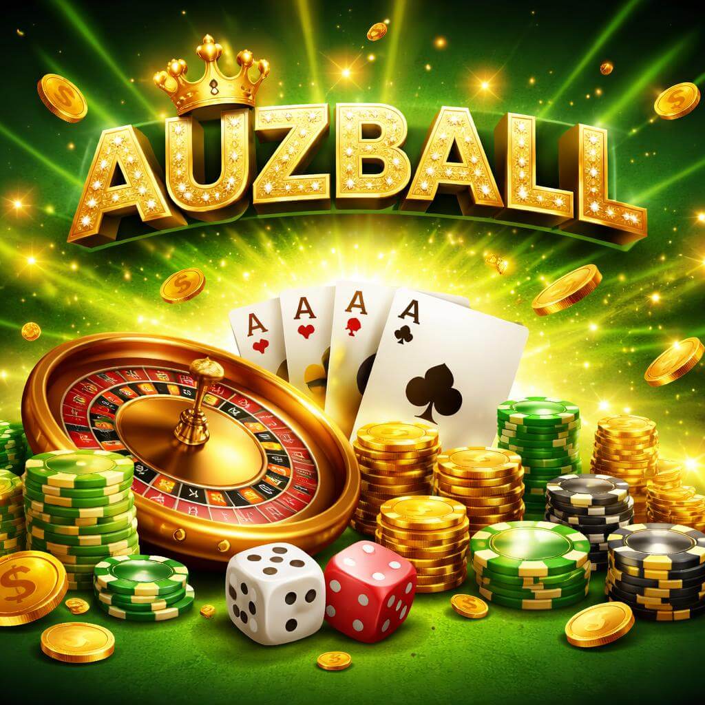 AUZBALL gaming lobby featuring classic casino titles modern releases and live entertainment